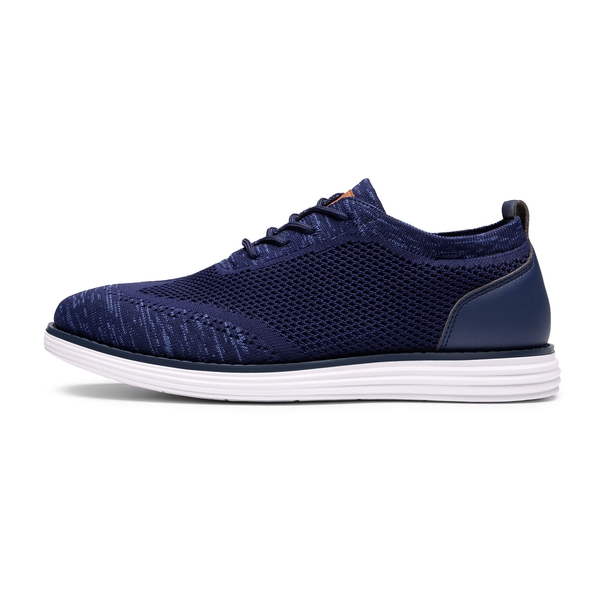 [KnitFlex Breeze+] Men's Breathable Mesh Oxford Sneakers - DARK BLUE - 2